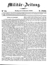 Militär-Zeitung 18580904 Seite: 1