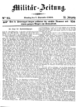 Militär-Zeitung 18580907 Seite: 1