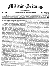 Militär-Zeitung 18580916 Seite: 1