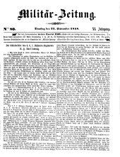 Militär-Zeitung 18580921 Seite: 1