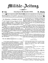 Militär-Zeitung 18580930 Seite: 1