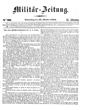 Militär-Zeitung 18581014 Seite: 1