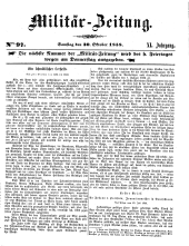 Militär-Zeitung 18581030 Seite: 1