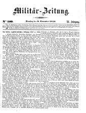 Militär-Zeitung 18581109 Seite: 1