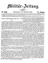 Militär-Zeitung 18581111 Seite: 1