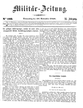 Militär-Zeitung 18581118 Seite: 1