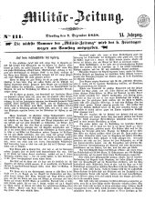 Militär-Zeitung 18581207 Seite: 1