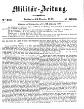 Militär-Zeitung 18581214 Seite: 1