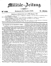 Militär-Zeitung 18581221 Seite: 1