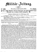 Militär-Zeitung 18581230 Seite: 1