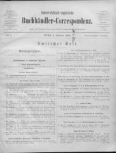 Oesterreichische Buchhändler-Correspondenz 19030101 Seite: 1