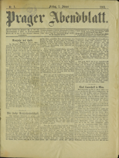 Prager Abendblatt 19030102 Seite: 1