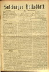 Salzburger Volksblatt: unabh. Tageszeitung f. Stadt u. Land Salzburg 19021220 Seite: 1