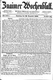 Znaimer Wochenblatt 19021220 Seite: 1