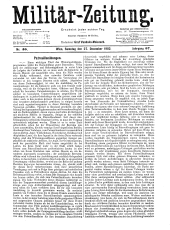 Militär-Zeitung 19021227 Seite: 1