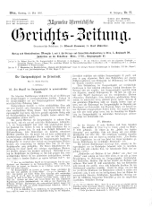 Allgemeine Österreichische Gerichtszeitung