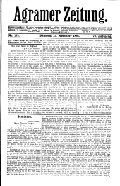 Agramer Zeitung 18951127 Seite: 1