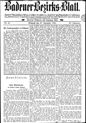 Badener Bezirks-Blatt 18951127 Seite: 1