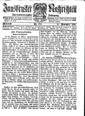 Innsbrucker Nachrichten 18951127 Seite: 1