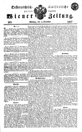 Wiener Zeitung 18371204 Seite: 1