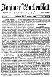 Znaimer Wochenblatt 19061031 Seite: 1