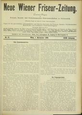 Neue Wiener Friseur-Zeitung 19061101 Seite: 1