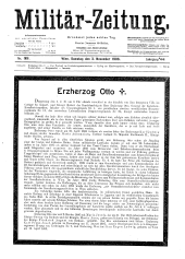 Militär-Zeitung 19061103 Seite: 1