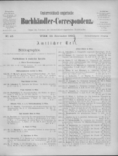 Oesterreichische Buchhändler-Correspondenz