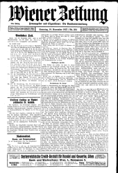 Wiener Zeitung 19271119 Seite: 1