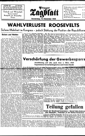 Prager Tagblatt 19381110 Seite: 1