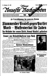 Wiener neueste Nachrichten 19381110 Seite: 1