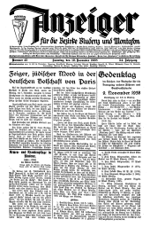 Bludenzer Anzeiger 19381112 Seite: 1