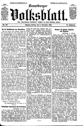 Vorarlberger Volksblatt 19221103 Seite: 1