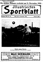 Illustriertes (Österreichisches) Sportblatt 19221104 Seite: 1