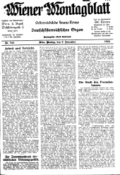 Wiener Montagblatt 19221106 Seite: 1