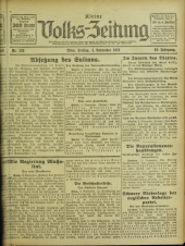 (Österreichische) Volks-Zeitung 19221103 Seite: 1