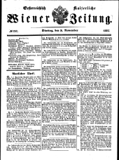 Wiener Zeitung 18571103 Seite: 1