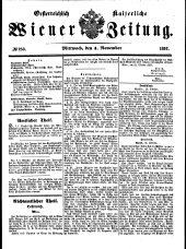 Wiener Zeitung 18571104 Seite: 1