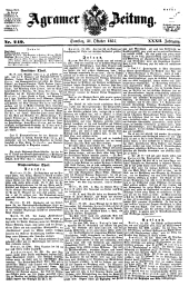 Agramer Zeitung 18571031 Seite: 1