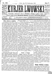 Kuryer Lwowski (Lemberger Courier) 18871029 Seite: 1