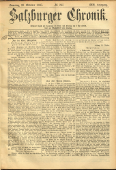 Salzburger Chronik 18871029 Seite: 1