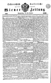 Wiener Zeitung 18381025 Seite: 1