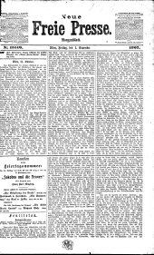 Neue Freie Presse 19071101 Seite: 1