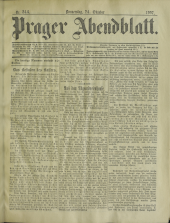 Prager Abendblatt 19071024 Seite: 1