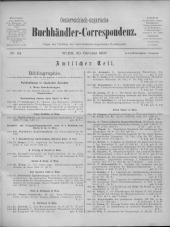 Oesterreichische Buchhändler-Correspondenz 19071030 Seite: 1