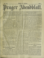 Prager Abendblatt 19071021 Seite: 1