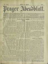 Prager Abendblatt 19071025 Seite: 1