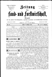 Zeitung für Landwirtschaft 19021015 Seite: 1