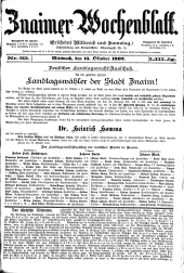 Znaimer Wochenblatt 19021015 Seite: 1