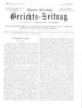 Allgemeine Österreichische Gerichtszeitung 19021018 Seite: 1